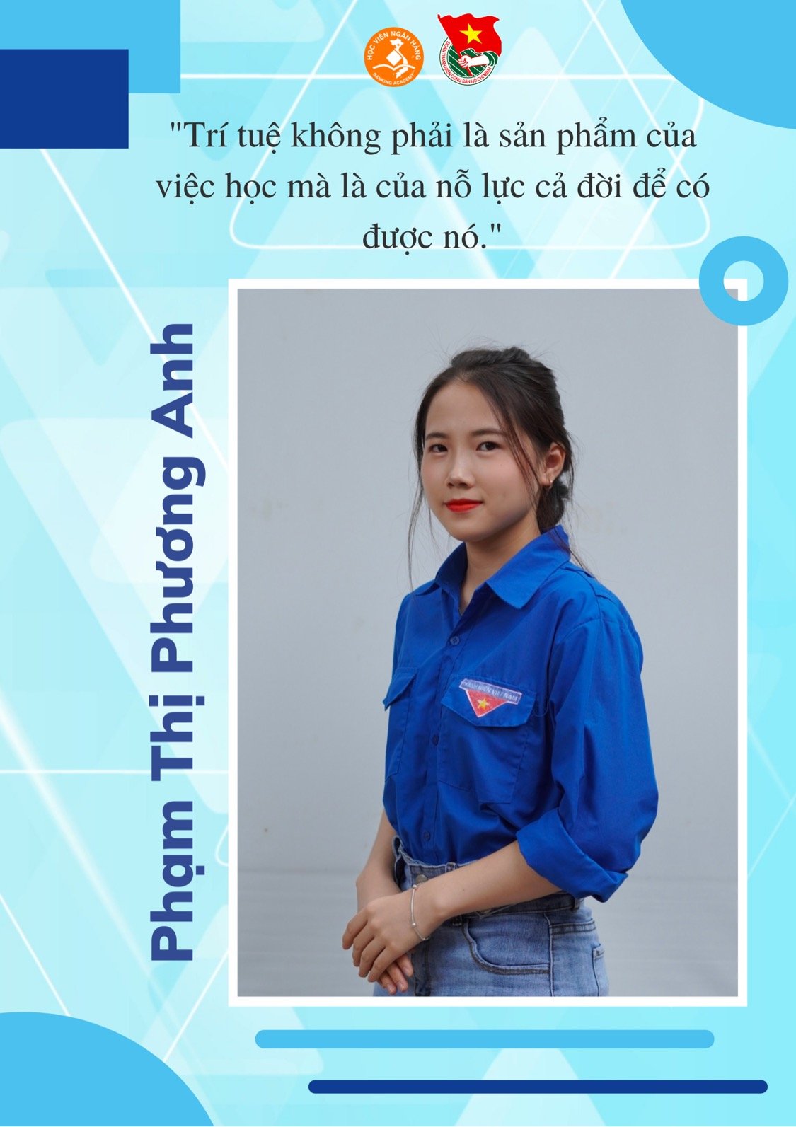 Phạm Phương Anh - Nguyên Trưởng ban Đối ngoại Đội Thủ lĩnh Đoàn - Đảng viên dự bị